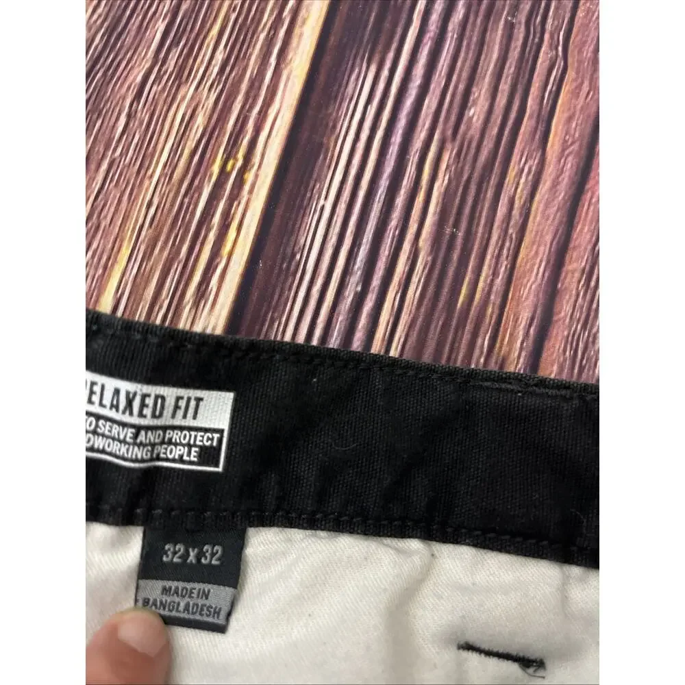 Carhartt Pants Black Relaxed Fit Cargo Pocket Rugged Flex Workwear Mens 32x32